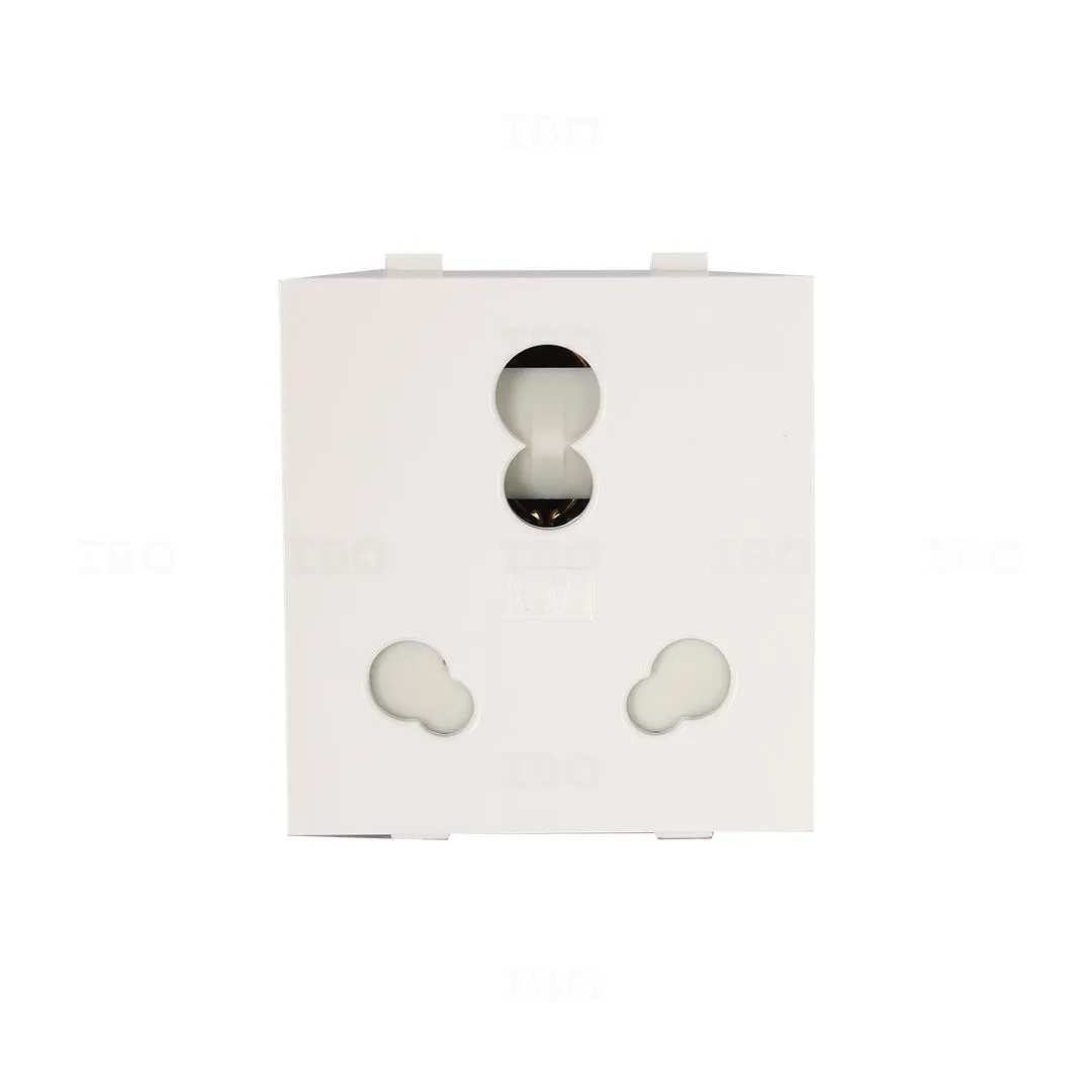 Anchor Roma Classic White 3 pin 6 A / 16 A 2 Module Socket Anchor Roma Classic White 3 pin 6 A / 16 A 2 Module Socket