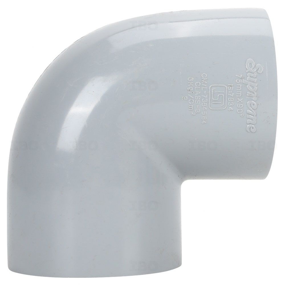 Supreme 2½ in. (75 mm) 6 Kg/cm² Elbow Agriculture Fitting Supreme 2½ in. (75 mm) 6 Kg/cm² Elbow Agriculture Fitting