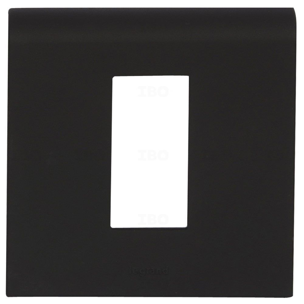 Buy Legrand Myrius 1 Module Glossy Black Switch Board Plate on