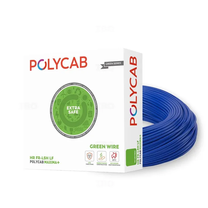 Polycab Maxima+ 4 sq mm Blue 90 m FR PVC Insulated Wire