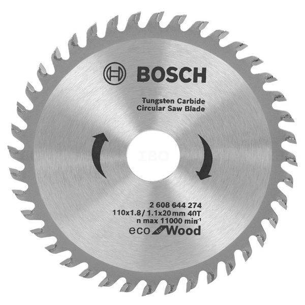 Bosch 2608644661 Eco Series  110x1.8/1.1x20mm 40Teeth 25pcs Circular Saw Blade