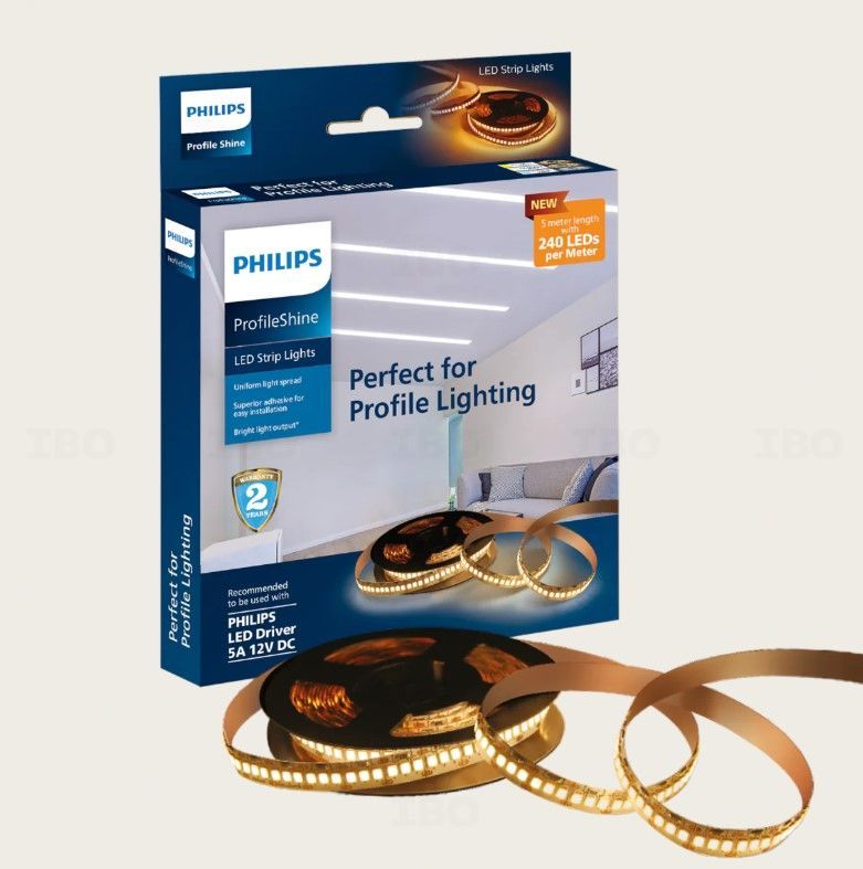 Philips 5 mtr 45W 4000K 240 LED/mtr (IP20) LED Strip Light Philips 5 mtr 45W 4000K 240 LED/mtr (IP20) LED Strip Light