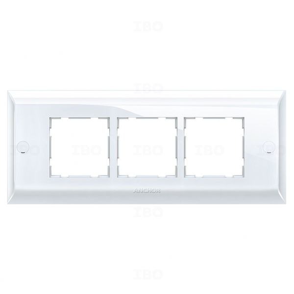 Anchor Ziva 6 Module Glossy White Switch Board Plate Anchor Ziva 6 Module Glossy White Switch Board Plate