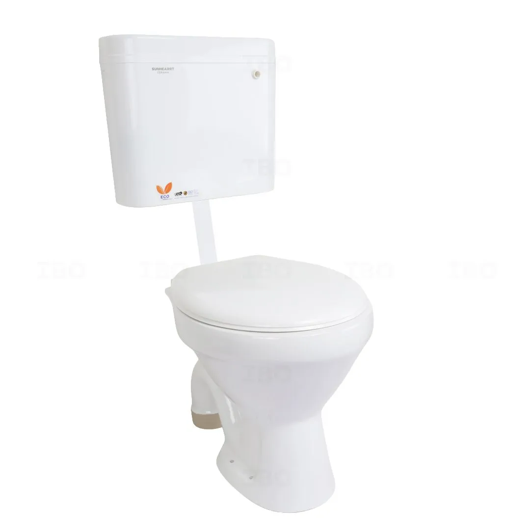 Sunhearrt Combo 220 mm Two Pc Toilet With Flush Tank & Seat Cover
