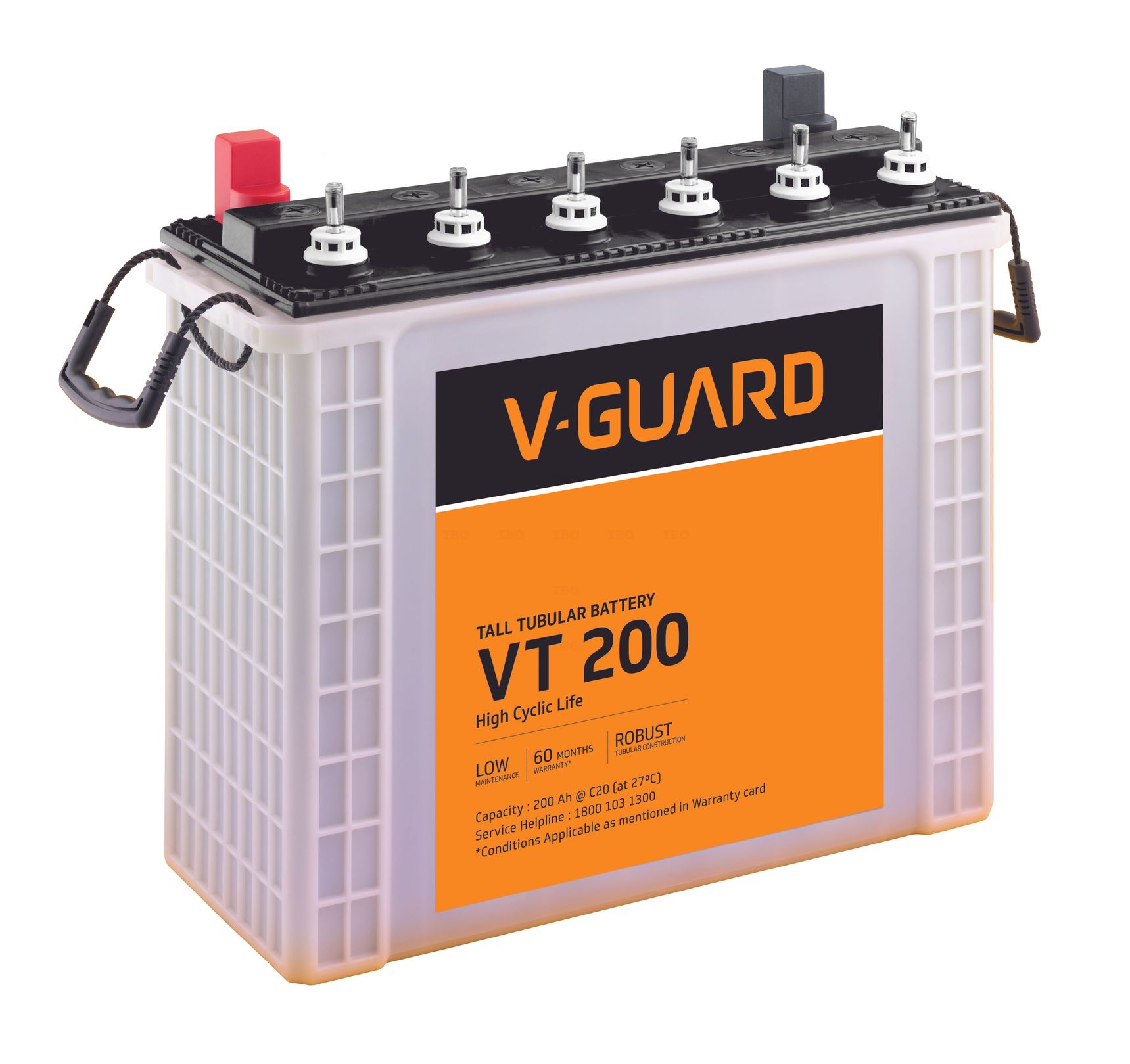 V-Guard VT 200 Ah Tall Tubular Battery V-Guard VT 200 Ah Tall Tubular Battery