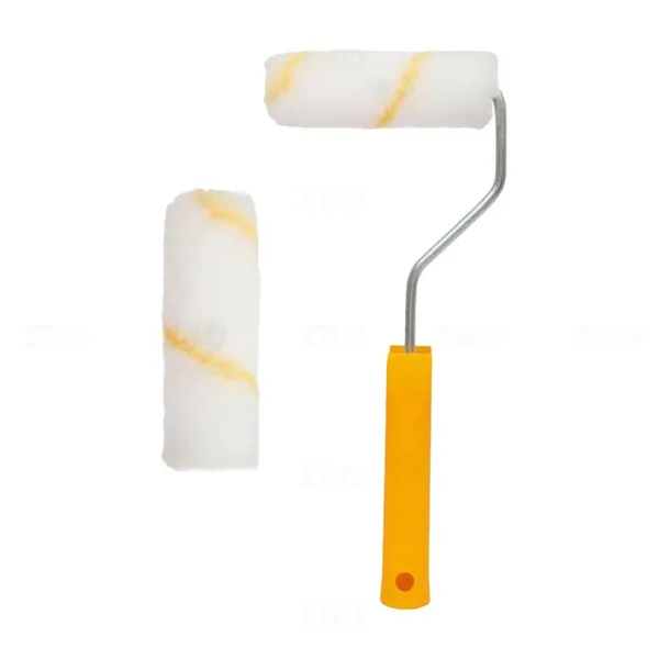 Charminar 4 in. Yelllow Line Set - 2 Premium refill + Handle Interior Wall Roller