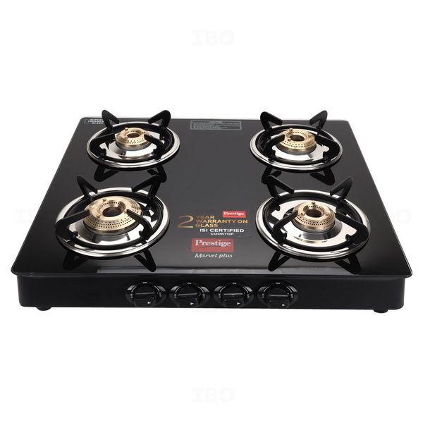 Prestige gas stove top 4 burner steel