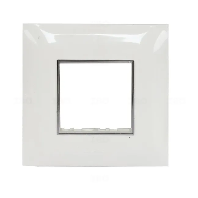 Lisha S7 Turbo Chrome 2 Module Glossy Classic White Switch Board Plate Lisha S7 Turbo Chrome 2 Module Glossy Classic White Switch Board Plate