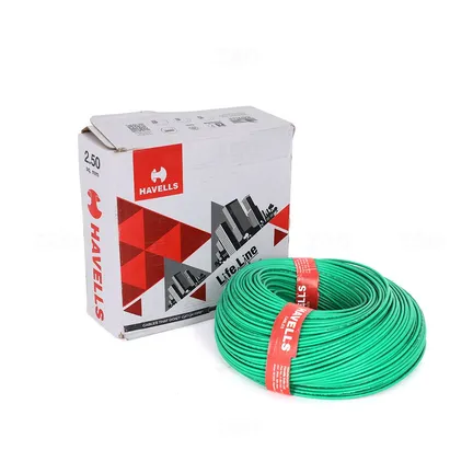 Havells Lifeline 2.5 sq mm Green 180 m PVC Insulated Wire