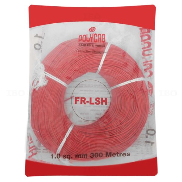Polycab FRLS-H 1 sq mm Red 300 m PVC Insulated Wire