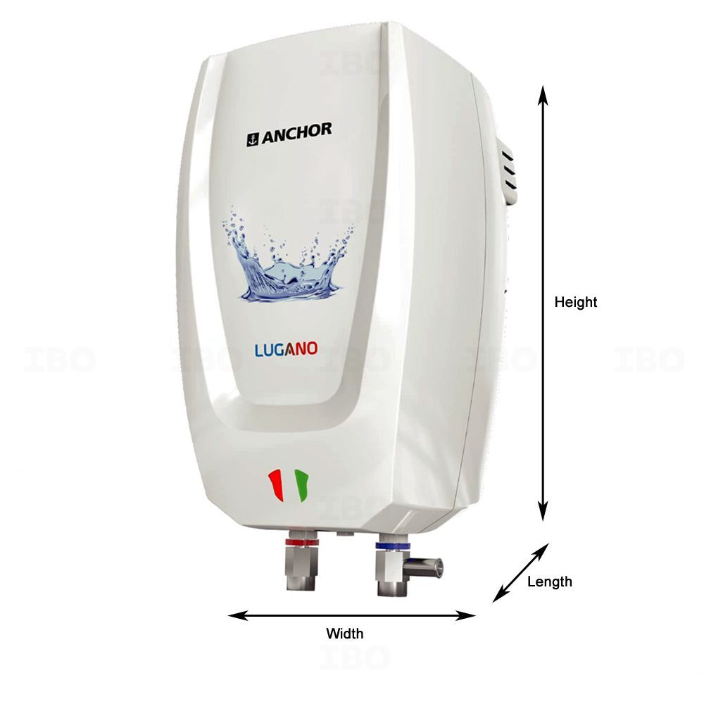 Buy Anchor Lugano 3 L Vertical 3000 W Instant Geyser on IBO.com u0026 Store @  Best Price. Genuine Products | Quick Delivery | Pay on Delivery
