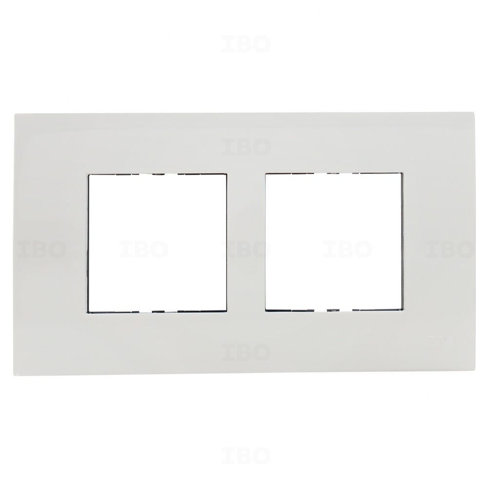 GM Fourfive Casablanca 4 Module Semi-Glossy White Switch Board Plate