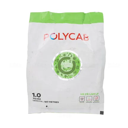 Polycab Green Wire 1 sq mm Black 180 m HR FR-LSH LF PVC Insulated Wire Polycab Green Wire 1 sq mm Black 180 m HR FR-LSH LF PVC Insulated Wire