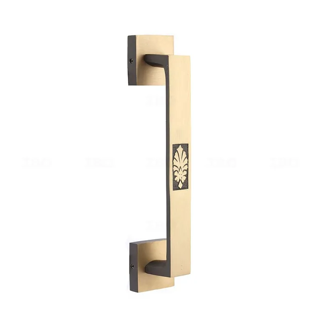 Siddhi Polo Black 8 in. Brass Door Handle