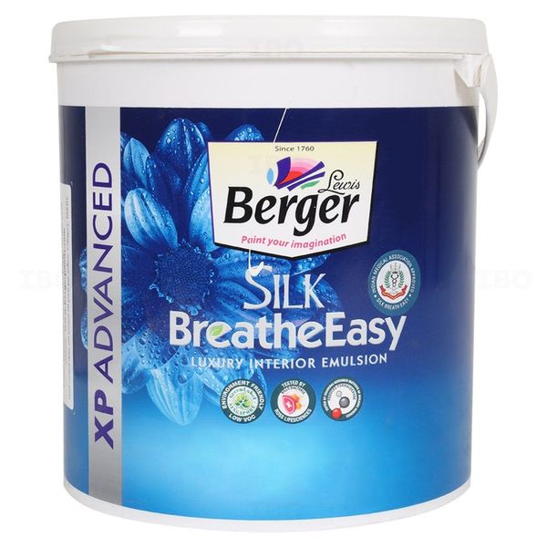 Berger Paints Silk Breathe Easy 3.6 L W1 Base Interior Emulsion - Base