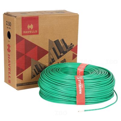 Havells Lifeline 2.5 sq mm Green 180 m PVC Insulated Wire Havells Lifeline 2.5 sq mm Green 180 m PVC Insulated Wire