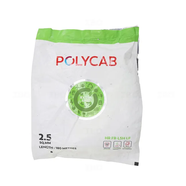 Polycab Green Wire 2.5 sq mm Black 180 m HR FR-LSH LF PVC Insulated Wire Polycab Green Wire 2.5 sq mm Black 180 m HR FR-LSH LF PVC Insulated Wire