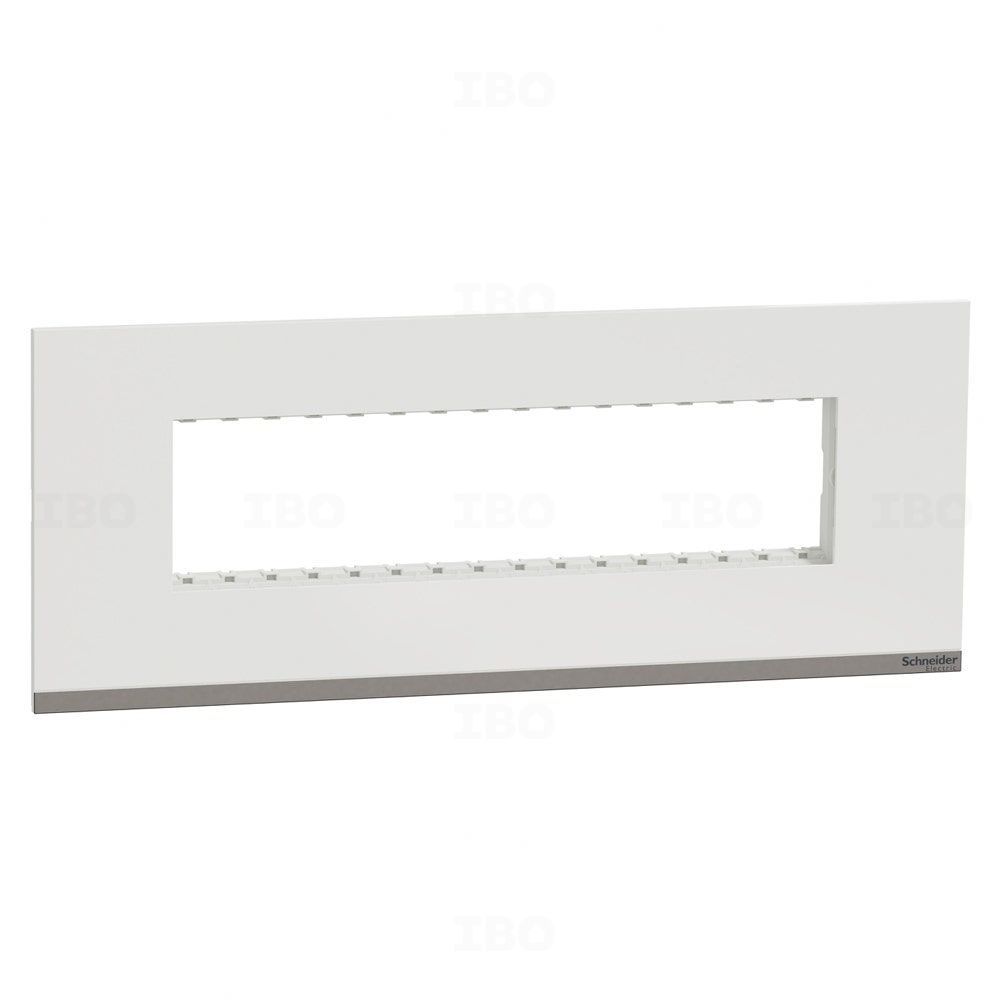 Schneider Unica Pure 8 (H) Module Glossy White Switch Board Plate