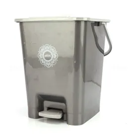 Aristo Magnum pedal bin square 15 L Silver Dustbin