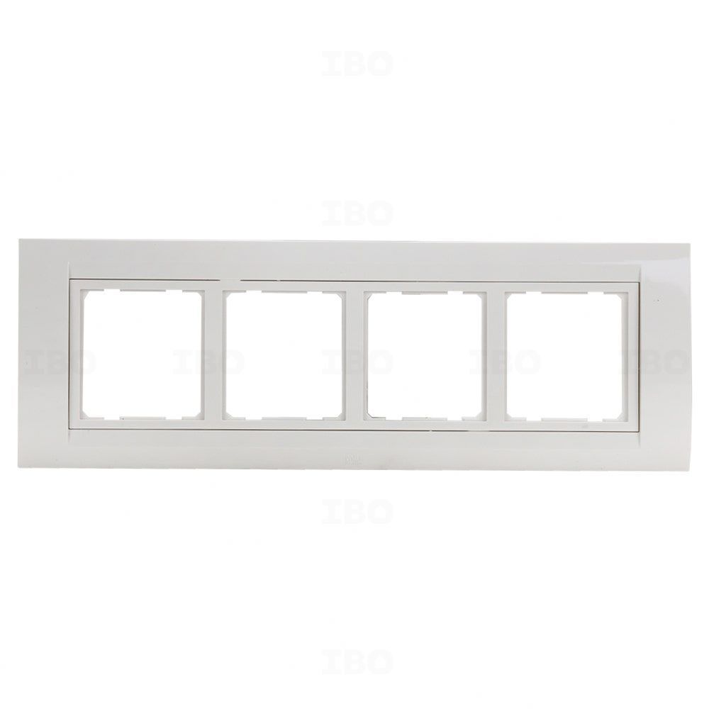 Anchor Tresa 8 (H) Module Glossy White Switch Board Plate
