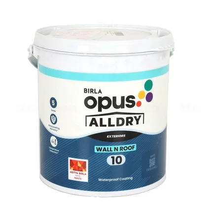 BIRLA opus WF10 AllDry WallnRoof 10 White 4 L Wall Waterproofing BIRLA opus WF10 AllDry WallnRoof 10 White 4 L Wall Waterproofing