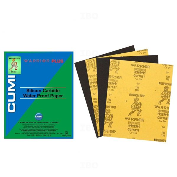 Cumi Warrior Plus CV571 230x280mm 120 Grit Wet & Dry Paper Sheet Cumi Warrior Plus CV571 230x280mm 120 Grit Wet & Dry Paper Sheet