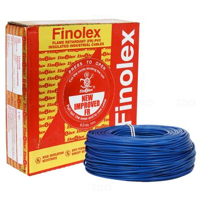 Finolex Gold 6 sq mm Blue 90 m FR PVC Insulated Wire