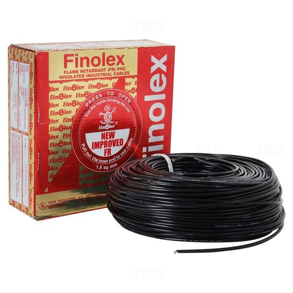 Finolex Gold 1.5 sq mm Black 90 m FR PVC Insulated Wire