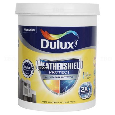 Dulux Paints Weathershield Protect 1 L 90 White Base Exterior Emulsion - Base