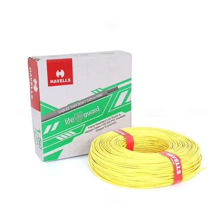 Havells Lifeguard 1.5 sq mm Yellow 180 m FR-LSH PVC Insulated Wire Havells Lifeguard 1.5 sq mm Yellow 180 m FR-LSH PVC Insulated Wire