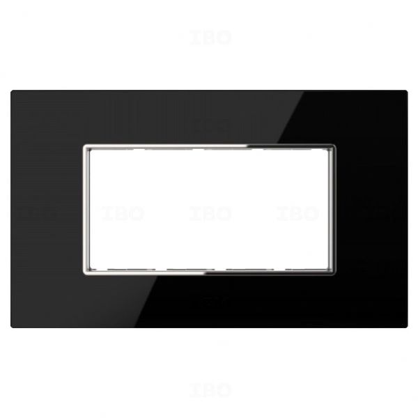 GM FourFive Casaviva 4 Semi-Glossy Black Switch Board Plate