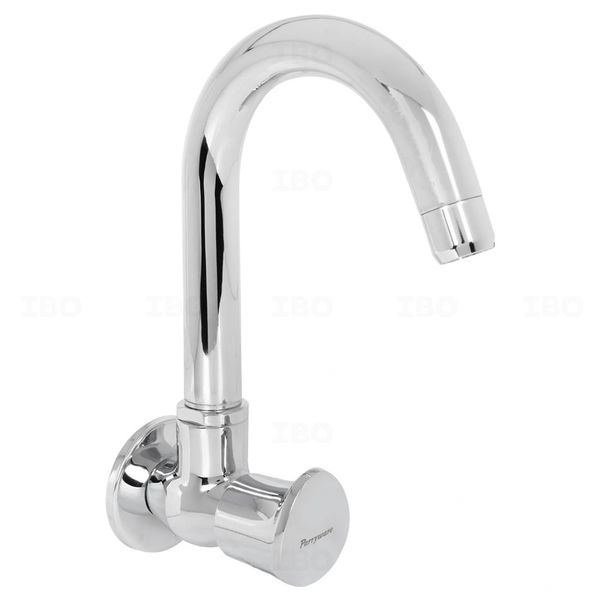 Parryware Droplet Wall Mounted Silver Sink Tap