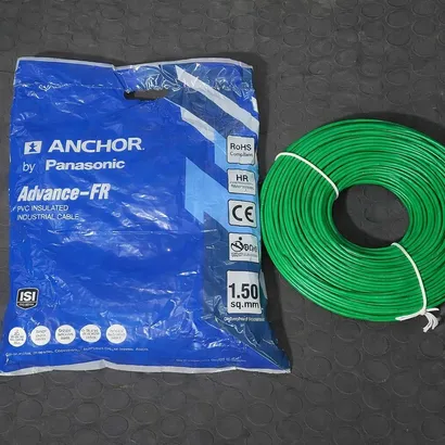 Anchor Advance FR 1.5 sq mm Green 180 m FR PVC Insulated Wire Anchor Advance FR 1.5 sq mm Green 180 m FR PVC Insulated Wire