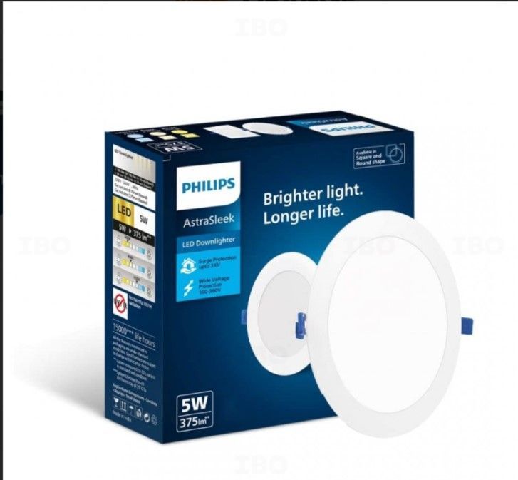 Philips 5W 6000K Round Astra Sleek Concealed LED Panel Light