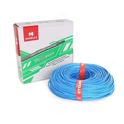 Havells Lifeguard 1.5 sq mm Blue 180 m FR-LSH PVC Insulated Wire Havells Lifeguard 1.5 sq mm Blue 180 m FR-LSH PVC Insulated Wire