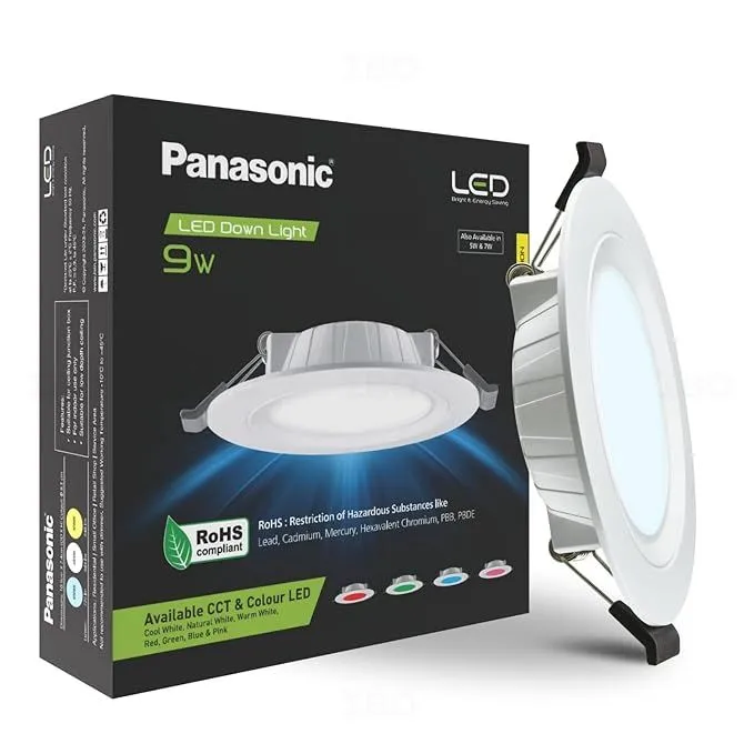 Panasonic 9W 3000K Round LED Downlighter Panasonic 9W 3000K Round LED Downlighter