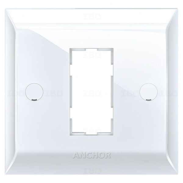 Anchor Ziva 1 Module Glossy White Switch Board Plate Anchor Ziva 1 Module Glossy White Switch Board Plate
