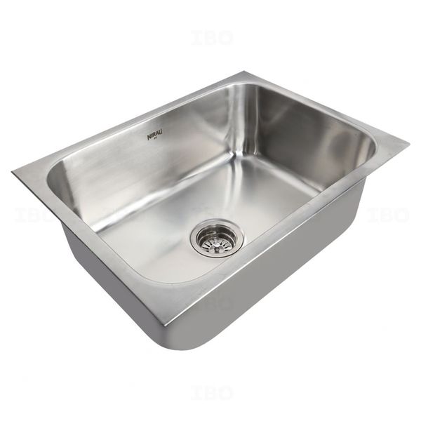 Nirali Orra 24 in. x 18 in. Satin 304 Grade Stainless Steel Single Bowl Sink