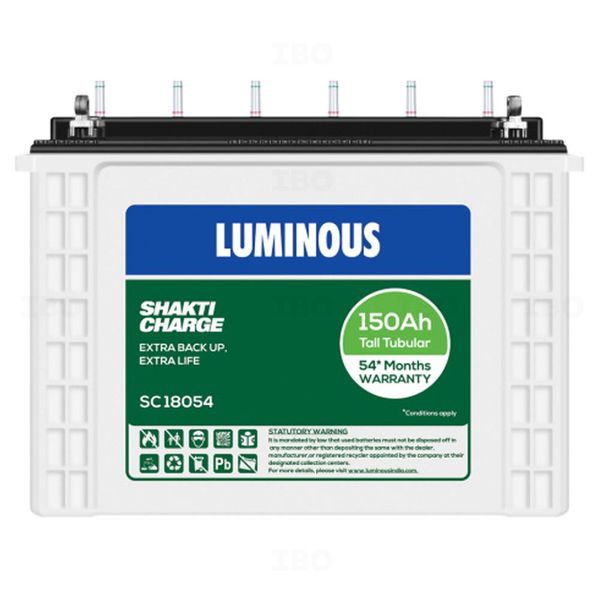 Luminous Shakti Charge 150 Ah Tall Tubular Battery