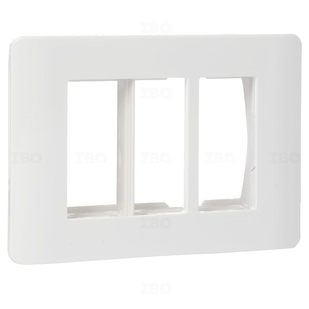 Schneider ZENcelo India 3 Module Glossy White Switch Board Plate