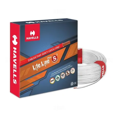 Havells Lifeline 1.5 sq mm White 90 m FR Insulated Wire