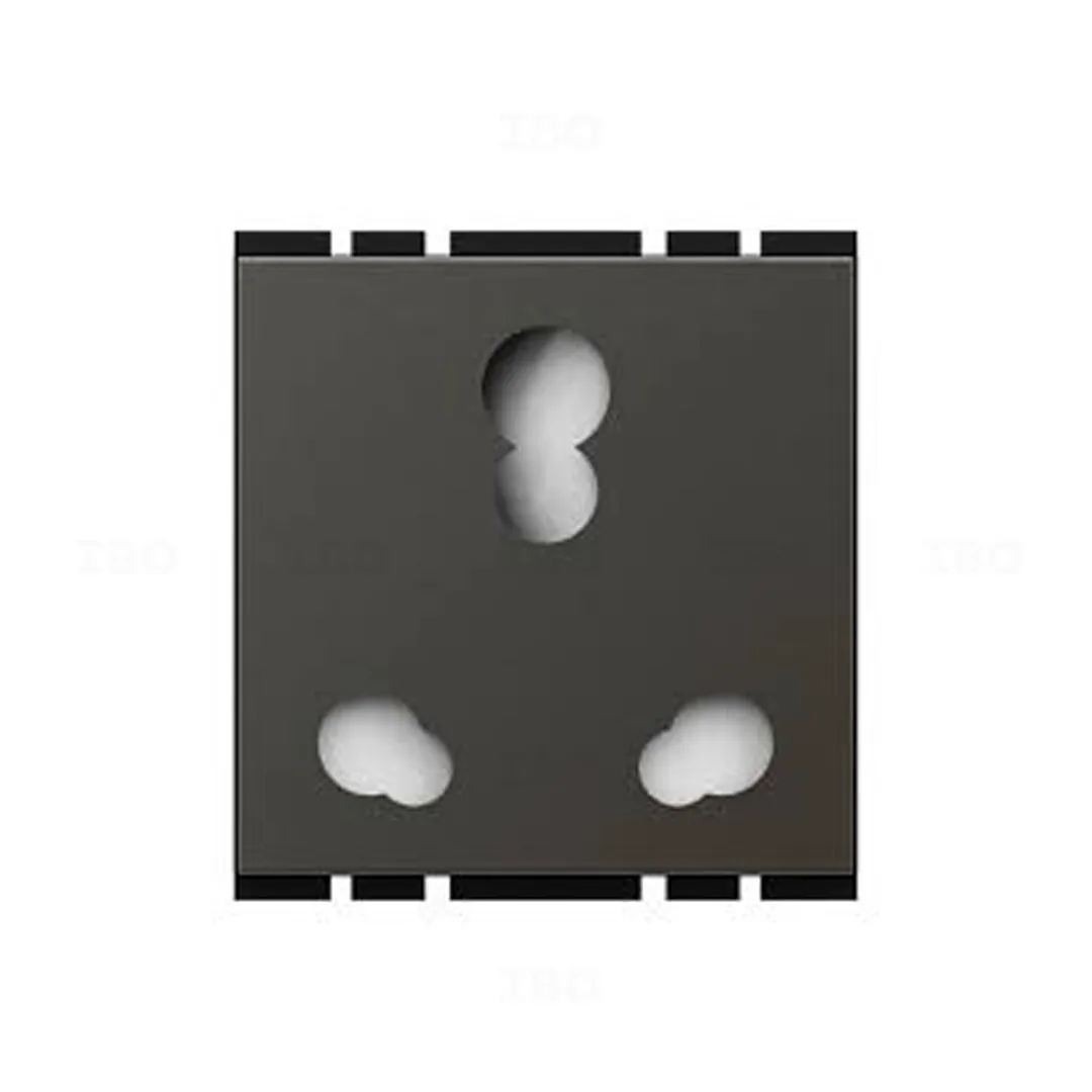GM G-Nine Genia Graphite Magnesia 3 pin 16 A 2 Module Socket GM G-Nine Genia Graphite Magnesia 3 pin 16 A 2 Module Socket