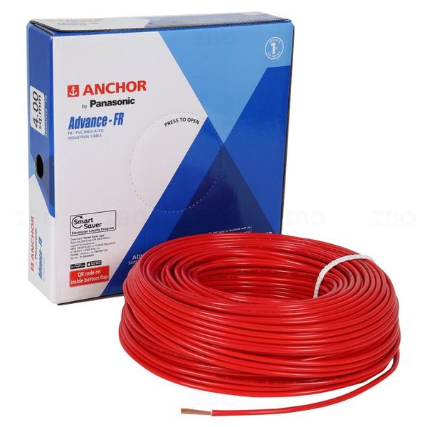 Anchor Advance FR 4 sq mm Red 90 m FR PVC Insulated Wire
