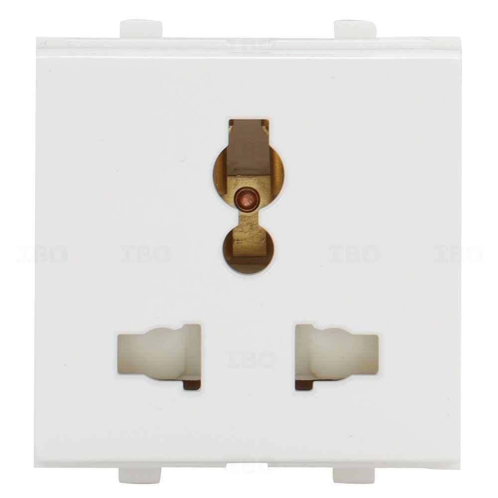 Anchor Penta Modular White 3 pin 13 A 2 Module Socket Anchor Penta Modular White 3 pin 13 A 2 Module Socket