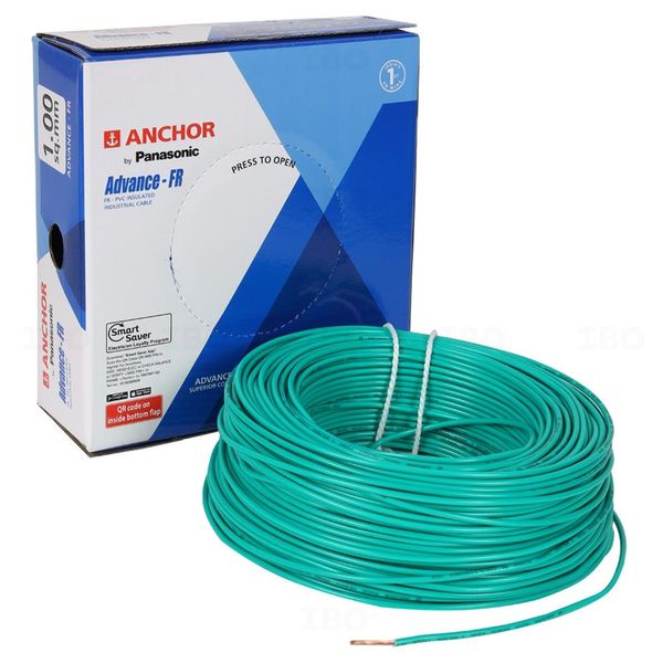 Buy Anchor Advance FR 1 sq mm Green 90 m FR PVC Insulated Wire on IBO Store Best Price. Genuine Products Quick Delivery Pay on Delivery
