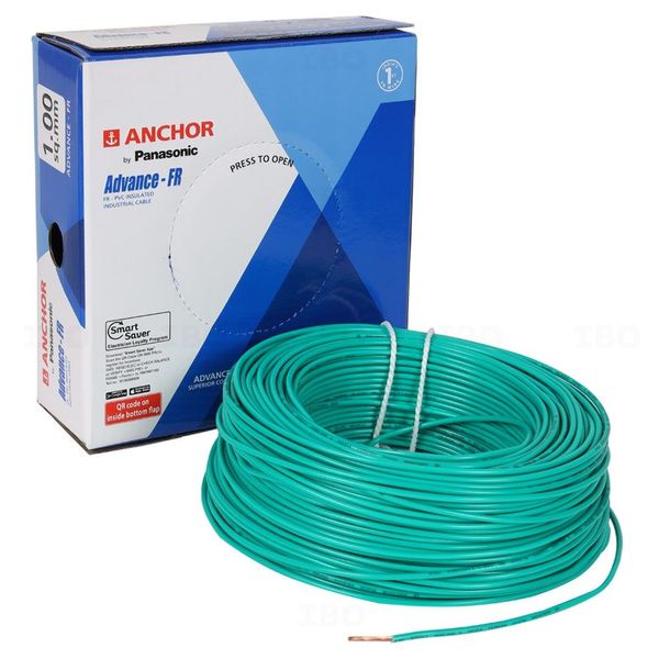 Anchor Advance FR 1 sq mm Green 90 m FR PVC Insulated Wire