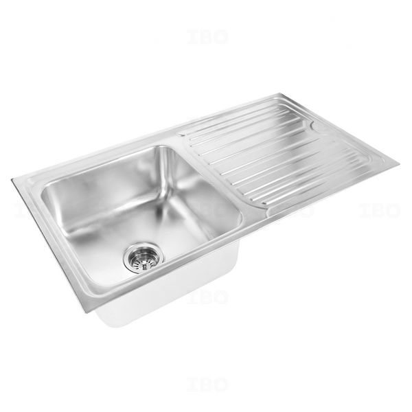 Nirali Olympia 37.5 in. x 20 in. Satin 304 Grade Stainless Steel Single Bowl Sink