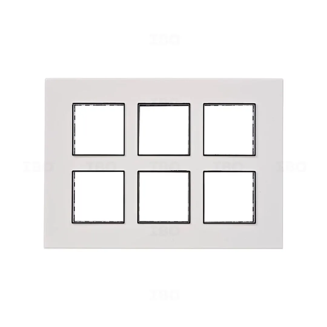 Goldmedal Air A3 12 (H/V) Module Glossy Absolute White Switch Board Plate