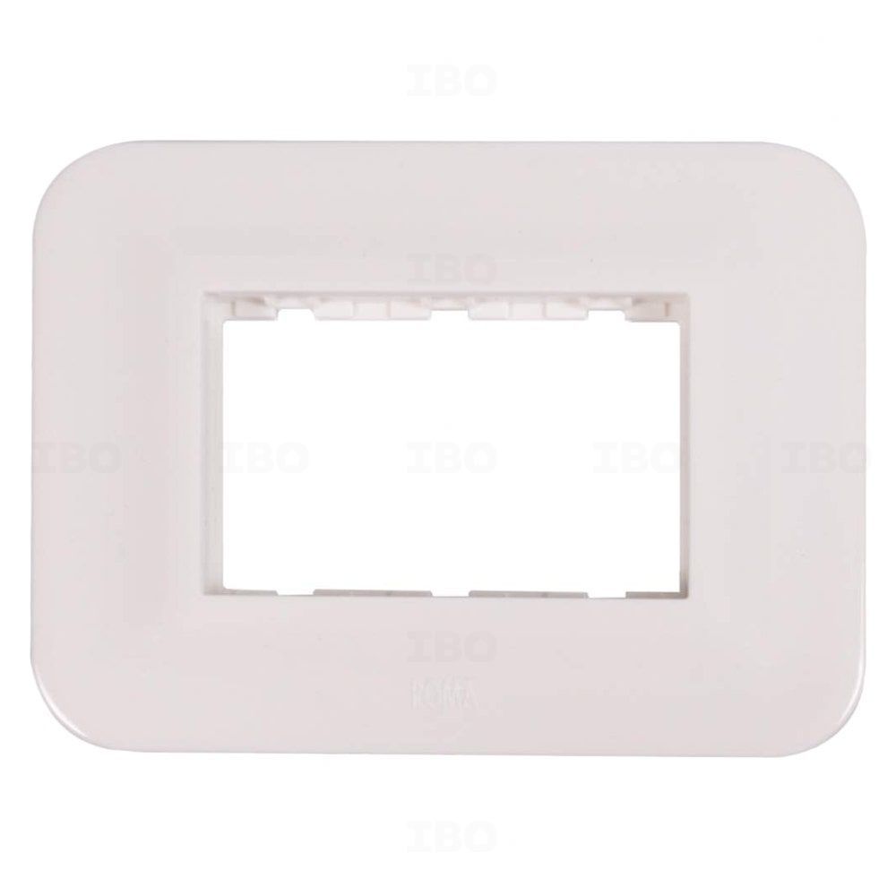 Anchor Roma Urban 3 Module Glossy White Switch Board Plate