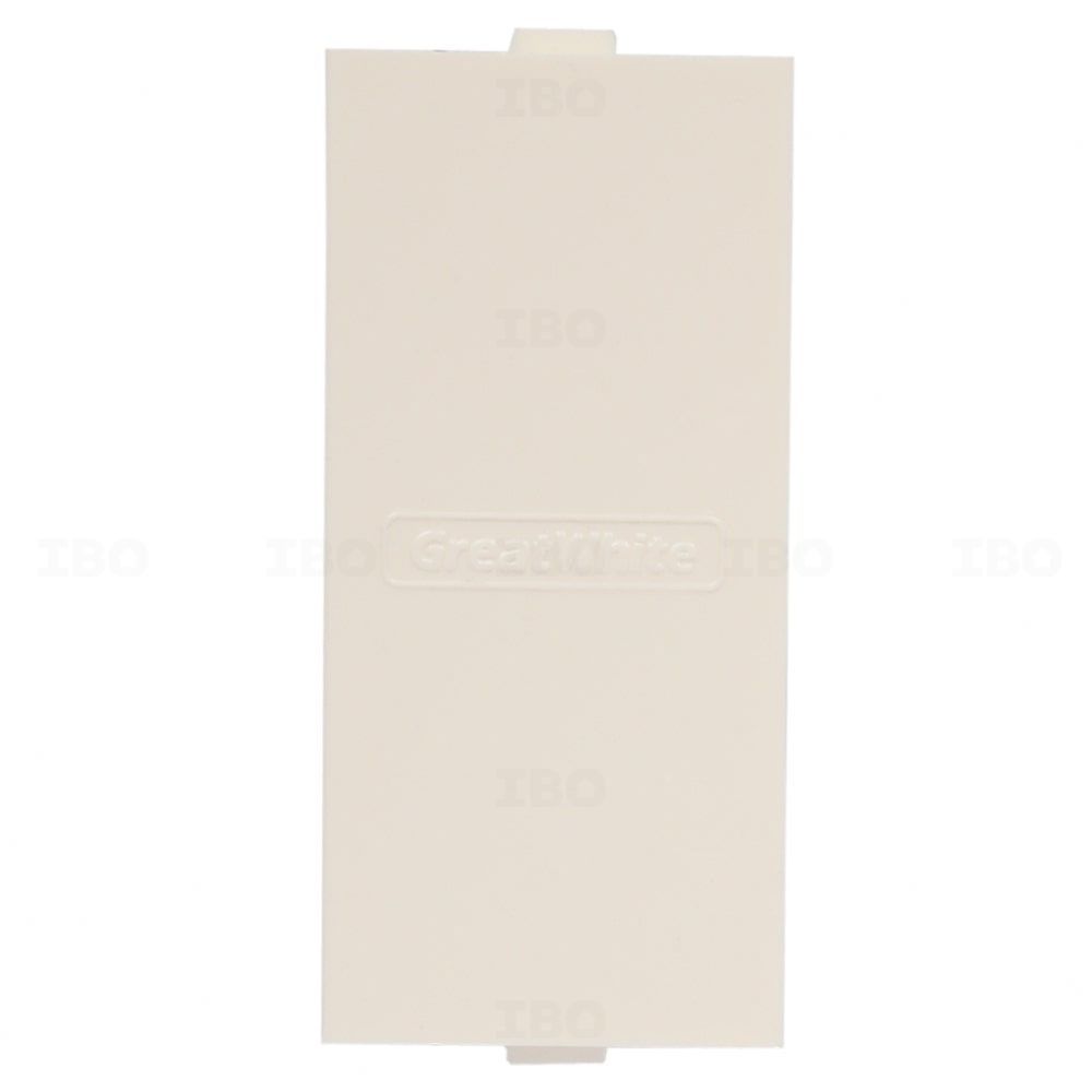 GreatWhite Fiana 1 Module White Blank Plate Cover